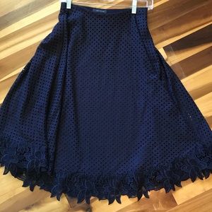 PriceDrop! ANN TAYLOR sz. 0 navy swing dress skirt